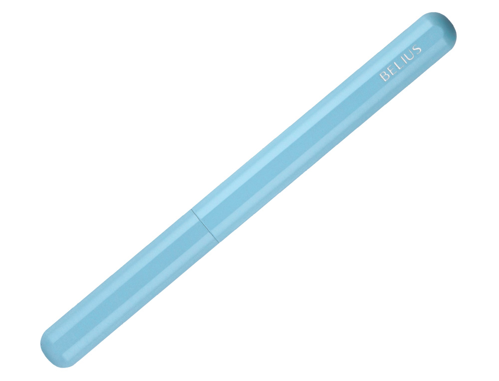 PLUMA Y FUNDA DE SIMILPIEL BELIUS SPACE B COLOR MINIMALISTA AZUL TINTA AZUL CAJA DE DISEO