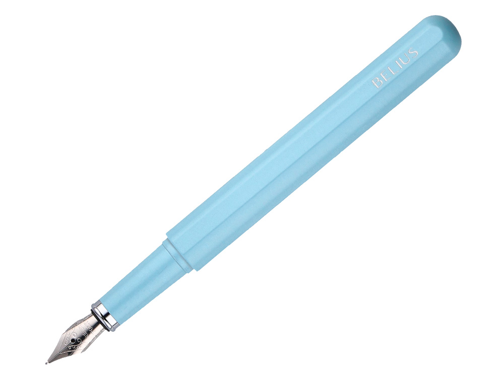 PLUMA Y FUNDA DE SIMILPIEL BELIUS SPACE B COLOR MINIMALISTA AZUL TINTA AZUL CAJA DE DISEO