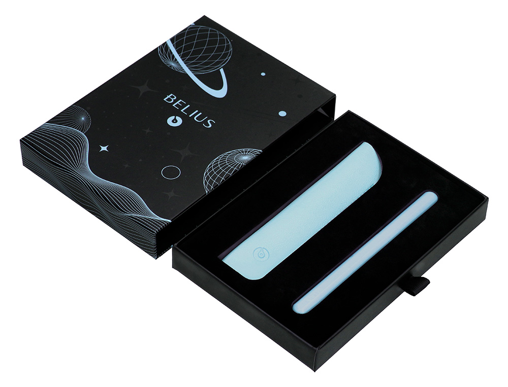 PLUMA Y FUNDA DE SIMILPIEL BELIUS SPACE B COLOR MINIMALISTA AZUL TINTA AZUL CAJA DE DISEO