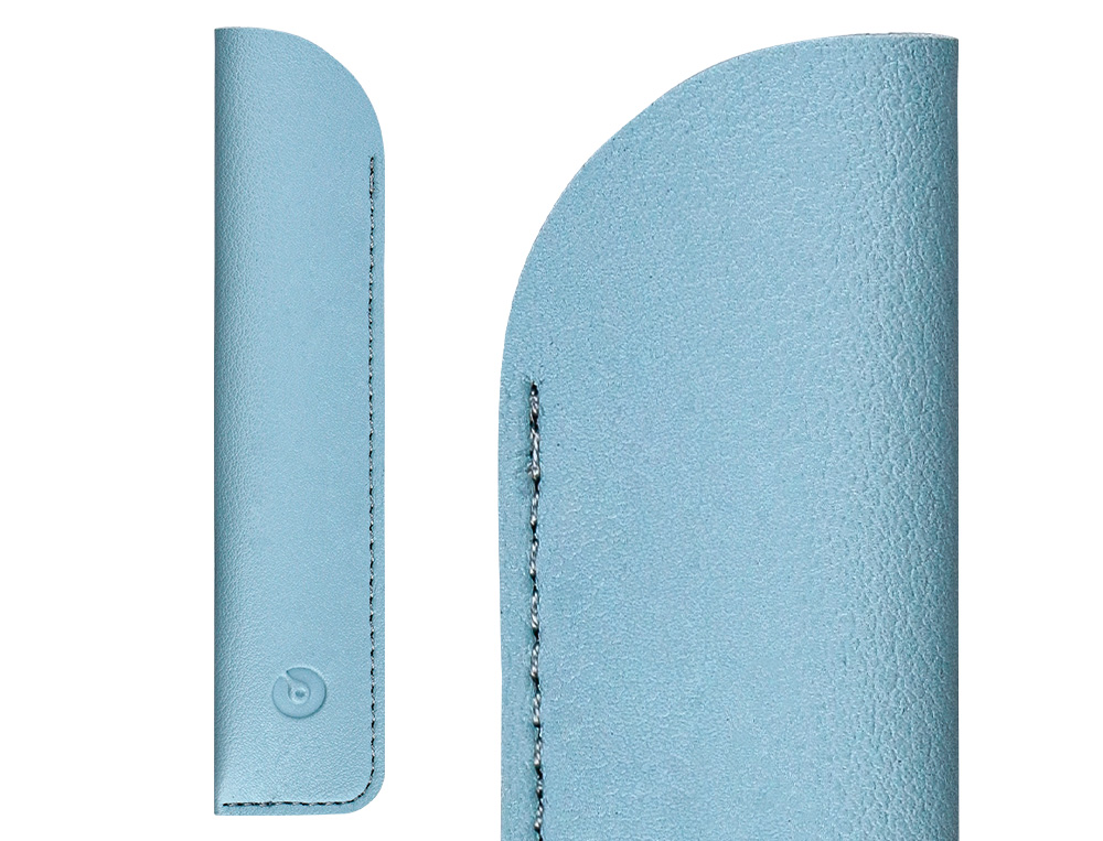 PLUMA Y FUNDA DE SIMILPIEL BELIUS SPACE B COLOR MINIMALISTA AZUL TINTA AZUL CAJA DE DISEO